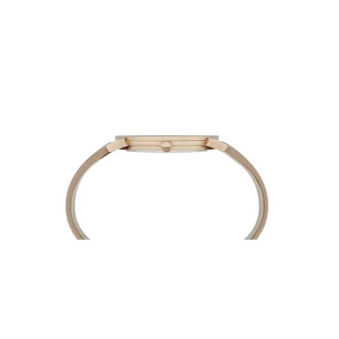 Дамски ръчен часовник с кварцов механизъм - корпус от Стомана - Естествена кожа - цвят Бял Бежов