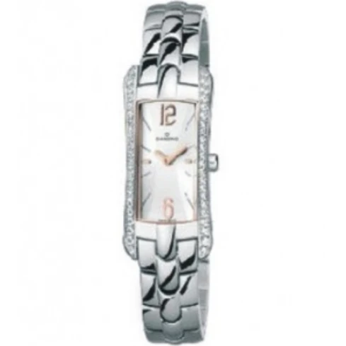 Дамски ръчен часовник с кварцов механизъм - корпус от Стомана - Стоманена верижка - цвят Сребрист Сив