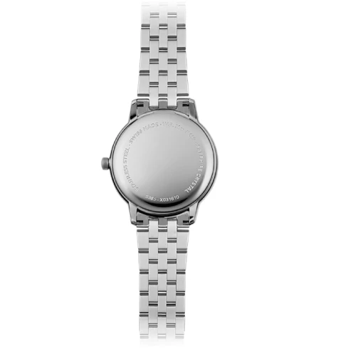 Дамски ръчен часовник с кварцов механизъм - корпус от Стомана - Стоманена верижка - цвят Сребрист Син