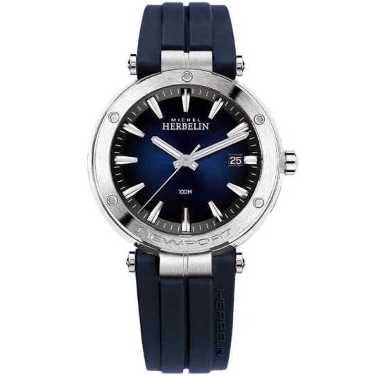 Мъжки ръчен часовник с кварцов механизъм - корпус от Стомана - FKM - цвят Син Син