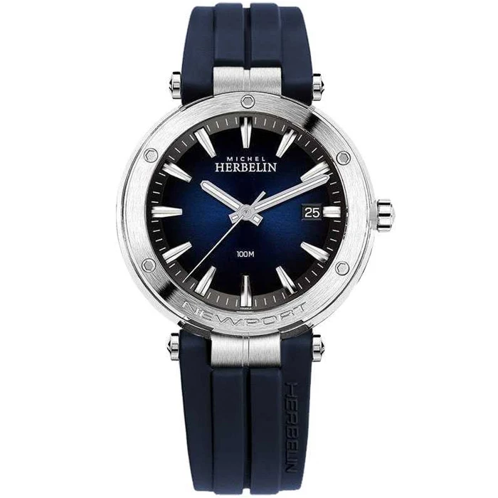 Мъжки ръчен часовник с кварцов механизъм - корпус от Стомана - FKM - цвят Син Син