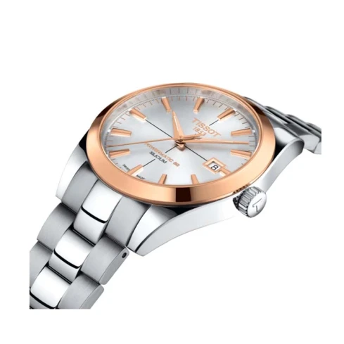 Мъжки ръчен часовник с автоматичен механизъм - корпус от Стомана - Стоманена верижка - цвят Сив Сив