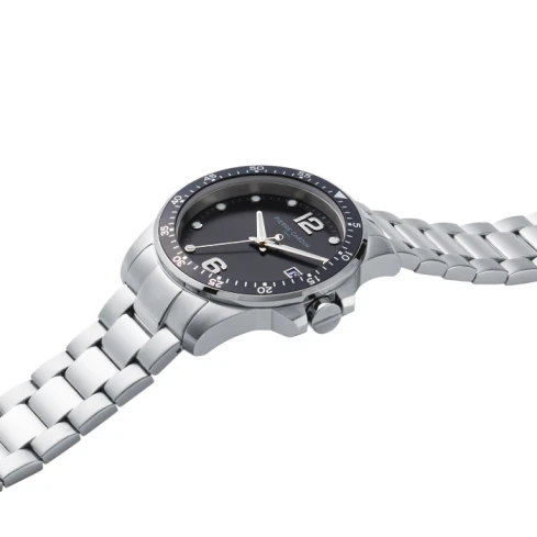 Мъжки ръчен часовник с кварцов механизъм - корпус от Стомана - Стоманена верижка - цвят Син