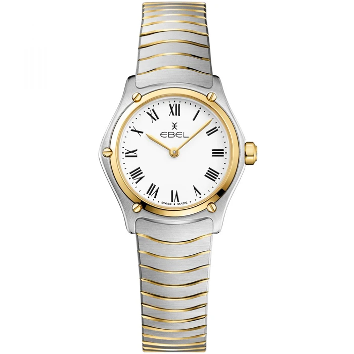 Дамски ръчен часовник с кварцов механизъм - корпус от Стомана - Стоманена верижка - цвят Бял Злато