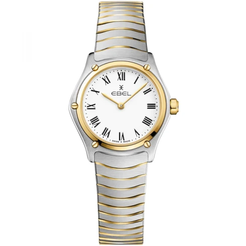 Дамски ръчен часовник с кварцов механизъм - корпус от Стомана - Стоманена верижка - цвят Бял Злато