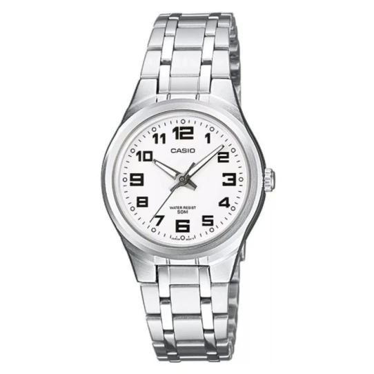 Дамски ръчен часовник с кварцов механизъм - корпус от Месинг - Стоманена верижка - цвят Бял Сив