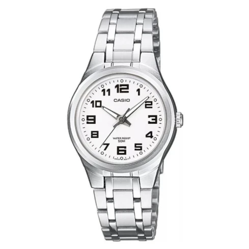 Дамски ръчен часовник с кварцов механизъм - корпус от Месинг - Стоманена верижка - цвят Бял Сив