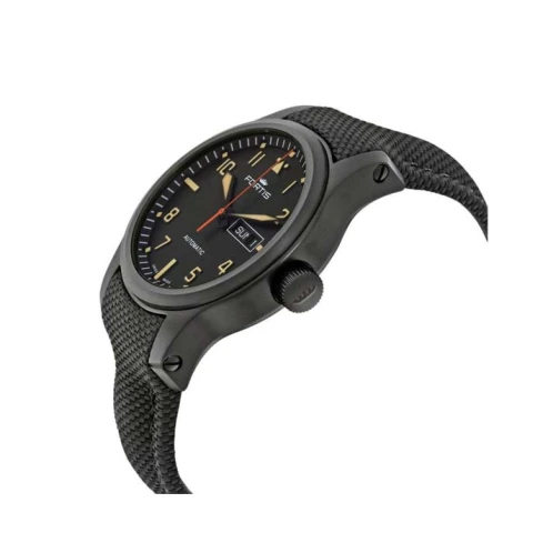 Мъжки ръчен часовник с механизъм - цвят Черен