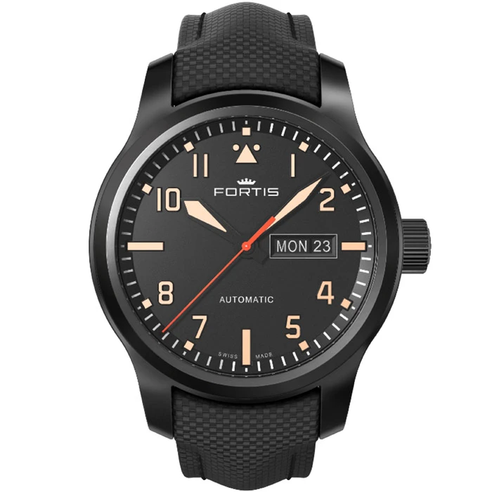 Мъжки ръчен часовник с механизъм - цвят Черен