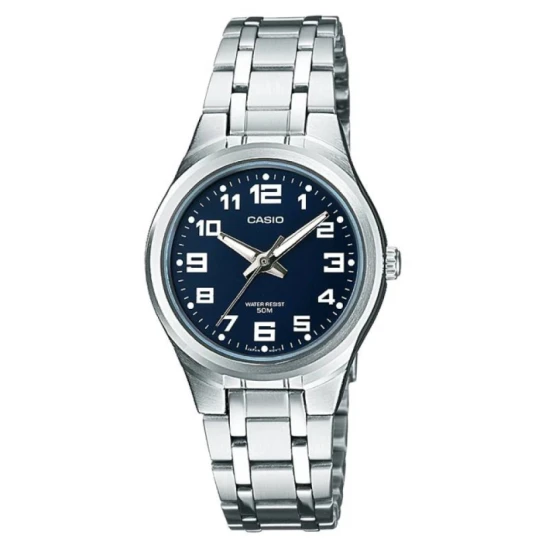 Дамски ръчен часовник с кварцов механизъм - корпус от Стомана - Стоманена верижка - цвят Син Сив