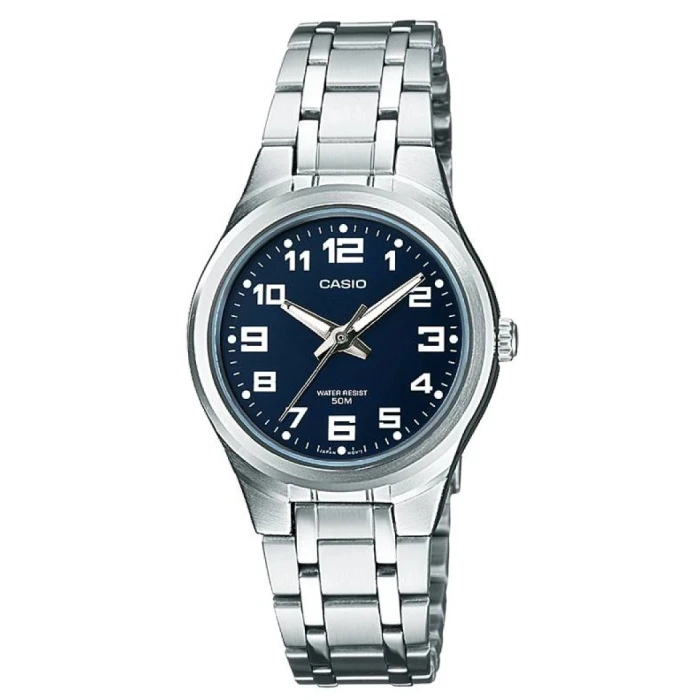 Дамски ръчен часовник с кварцов механизъм - корпус от Стомана - Стоманена верижка - цвят Син Сив