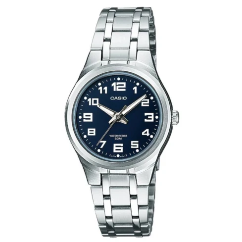 Дамски ръчен часовник с кварцов механизъм - корпус от Стомана - Стоманена верижка - цвят Син Сив