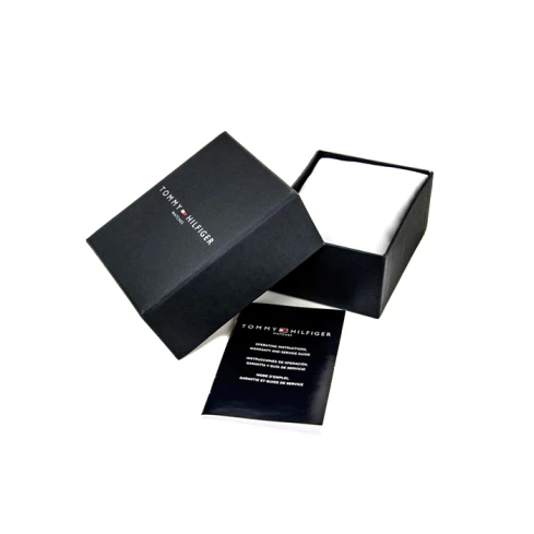 Мъжки ръчен часовник с кварцов механизъм - корпус от Стомана - Естествена кожа - цвят Черен Черен