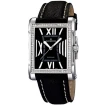 Дамски ръчен часовник с кварцов механизъм - корпус от Стомана - Естествена кожа - цвят Черен Бял
