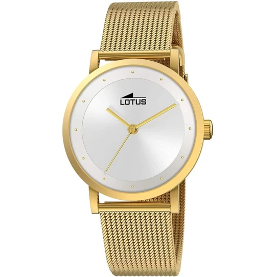 Дамски ръчен часовник с кварцов механизъм - корпус от Стомана - Меш - цвят Сребрист Злато