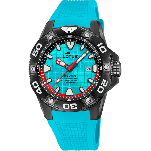 Мъжки ръчен часовник с кварцов механизъм - корпус от Стомана - Каучук - цвят Син