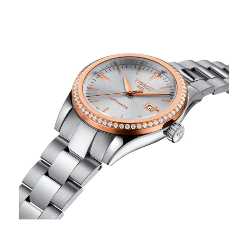 Дамски ръчен часовник с автоматичен механизъм - корпус от Стомана - Стоманена верижка - цвят Сребрист Сив