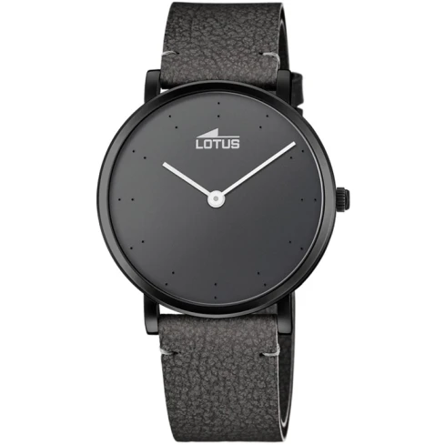 Мъжки ръчен часовник с кварцов механизъм - корпус от Стомана - Естествена кожа - цвят Черен Черен