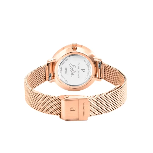Дамски ръчен часовник с кварцов механизъм - корпус от Стомана - Меш - цвят Розов Розово Злато