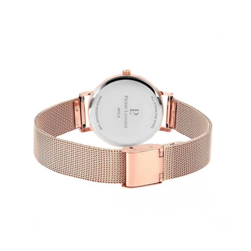 Дамски ръчен часовник с кварцов механизъм - корпус от Стомана - Меш - цвят Бял Розов