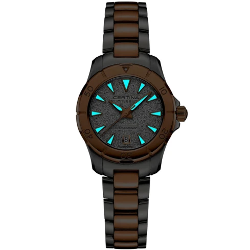 Certina C032.951.22.031.00 DS Action - Дамски ръчен часовник с кварцов механизъм - корпус от Стомана - Стоманена верижка - цвят Сребрист Розово Злато