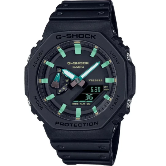 Мъжки ръчен часовник с кварцов механизъм - корпус от Карбон - Полимер - цвят Черен