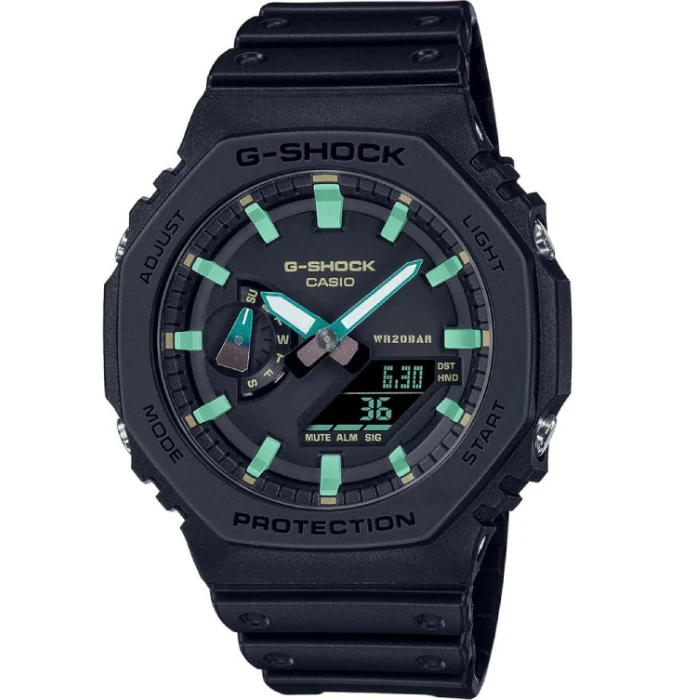 Мъжки ръчен часовник с кварцов механизъм - корпус от Карбон - Полимер - цвят Черен