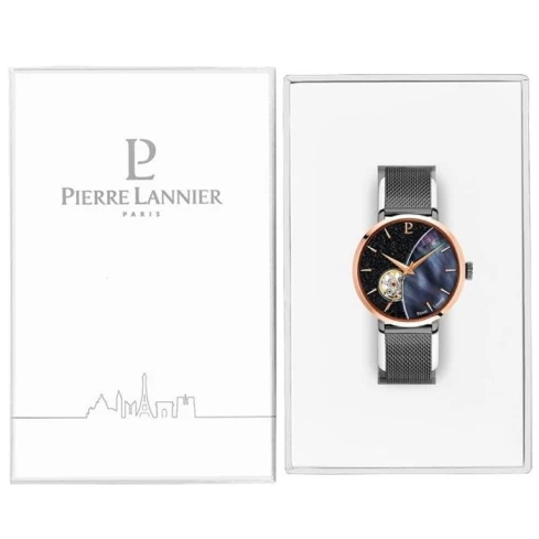 Дамски ръчен часовник с автоматичен механизъм - корпус от Стомана - Меш - цвят Седеф Сив