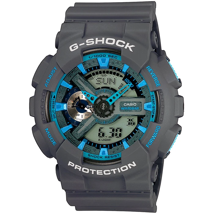 Мъжки ръчен часовник с кварцов механизъм - корпус от Полимер - Полимер - цвят Сив Сив