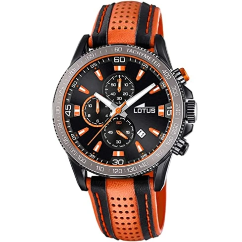 Мъжки ръчен часовник с кварцов механизъм - корпус от Стомана - Естествена кожа - цвят Черен Черен