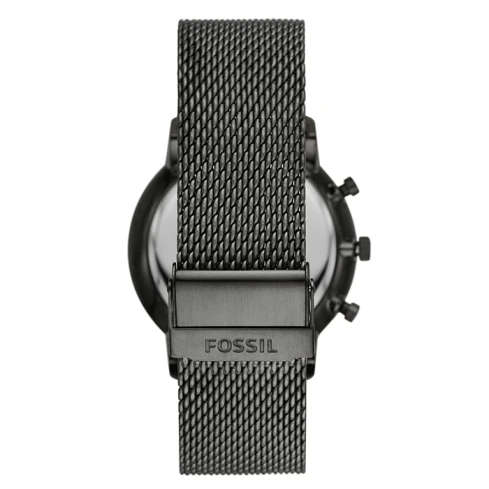 Мъжки ръчен часовник с кварцов механизъм - корпус от Стомана - Меш - цвят Черен Черен