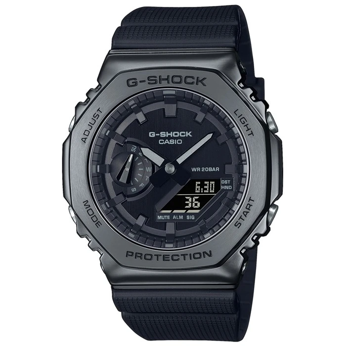 Мъжки ръчен часовник с кварцов механизъм - корпус от Полимер - Полимер - цвят Черен