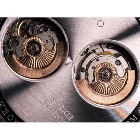 Мъжки ръчен часовник с механичен механизъм - корпус от Стомана - Естествена кожа - цвят Сив Лилав