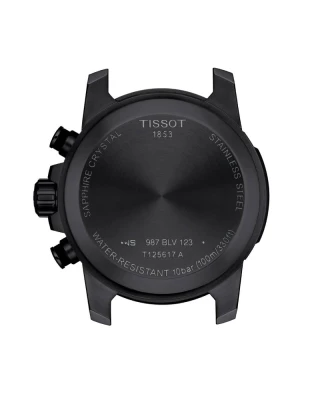 Мъжки ръчен часовник с кварцов механизъм - корпус от Стомана - Естествена кожа - цвят Черен Черен