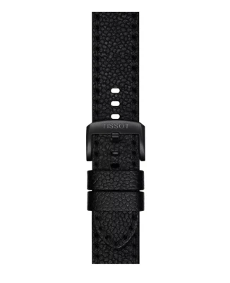 Мъжки ръчен часовник с кварцов механизъм - корпус от Стомана - Естествена кожа - цвят Черен Черен