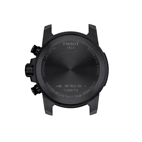 Мъжки ръчен часовник с кварцов механизъм - корпус от Стомана - Естествена кожа - цвят Черен Черен