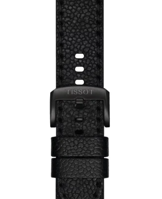 Мъжки ръчен часовник с кварцов механизъм - корпус от Стомана - Естествена кожа - цвят Черен Черен