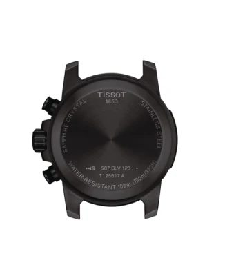 Мъжки ръчен часовник с кварцов механизъм - корпус от Стомана - Естествена кожа - цвят Черен Черен