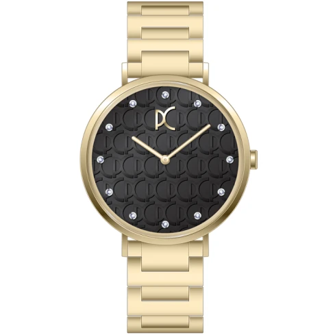 Дамски ръчен часовник с кварцов механизъм - корпус от Стомана - Стоманена верижка - цвят Черен Злато