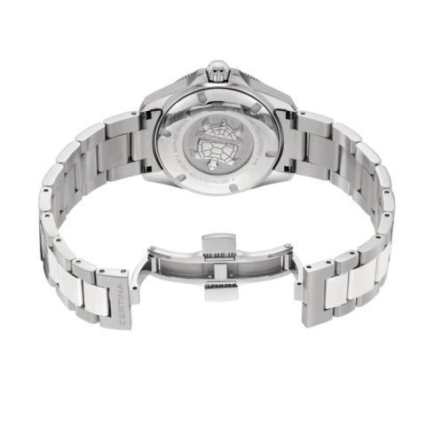 Дамски ръчен часовник с автоматичен механизъм - корпус от Стомана - Стоманена верижка - цвят Син