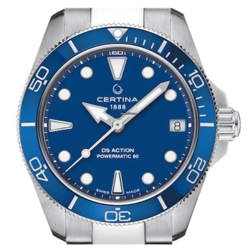 Дамски ръчен часовник с автоматичен механизъм - корпус от Стомана - Стоманена верижка - цвят Син