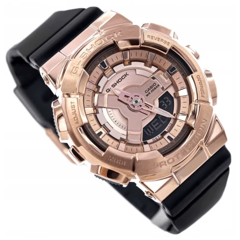 Дамски ръчен часовник с кварцов механизъм - корпус от Полимер - Полимер - цвят Розово Злато Черен