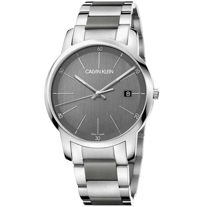 Мъжки ръчен часовник с кварцов механизъм - корпус от Стомана - Стоманена верижка - цвят Сив Сив