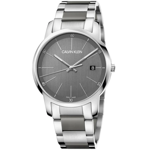 Мъжки ръчен часовник с кварцов механизъм - корпус от Стомана - Стоманена верижка - цвят Сив Сив