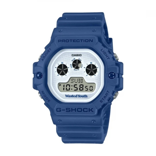 Casio DW-5900WY-2ER G-Shock - Мъжки ръчен часовник с кварцов механизъм - корпус от Полимер - Полимер - цвят Сив
