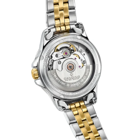 Дамски ръчен часовник с автоматичен механизъм - корпус от Стомана - Стоманена верижка - цвят Седеф