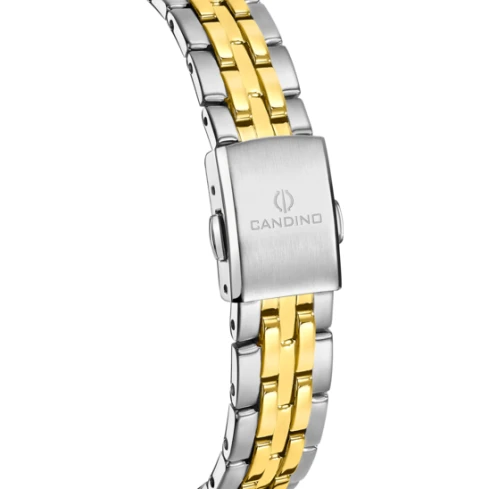 Дамски ръчен часовник с кварцов механизъм - корпус от Стомана - Стоманена верижка - цвят Седеф Злато