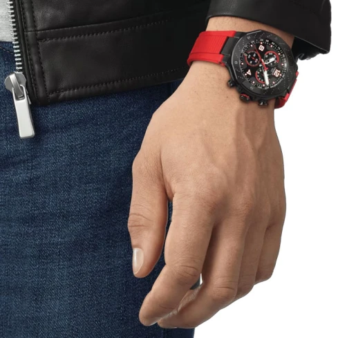 Мъжки ръчен часовник с кварцов механизъм - корпус от Стомана - Силиконова каишка - цвят Черен