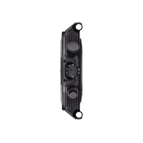 Мъжки ръчен часовник с кварцов механизъм - корпус от Стомана - Силиконова каишка - цвят Черен