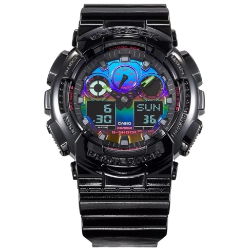 Мъжки ръчен часовник с кварцов механизъм - корпус от Полимер - Полимер - цвят Дъга